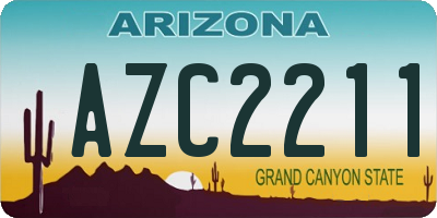 AZ license plate AZC2211