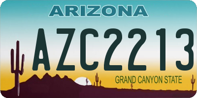 AZ license plate AZC2213