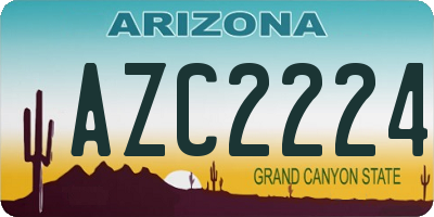 AZ license plate AZC2224