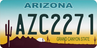 AZ license plate AZC2271