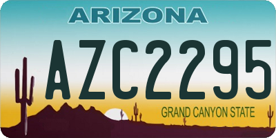 AZ license plate AZC2295