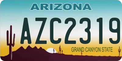 AZ license plate AZC2319