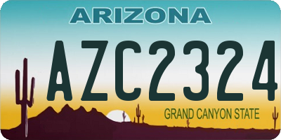 AZ license plate AZC2324