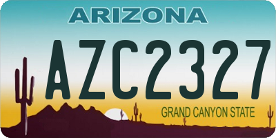 AZ license plate AZC2327