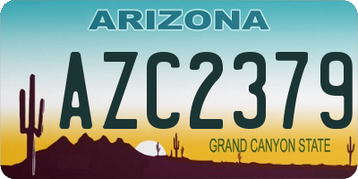 AZ license plate AZC2379