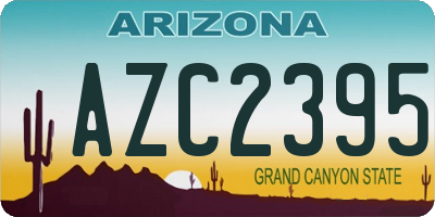 AZ license plate AZC2395