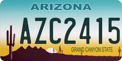 AZ license plate AZC2415