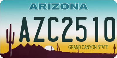 AZ license plate AZC2510
