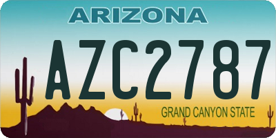 AZ license plate AZC2787
