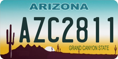 AZ license plate AZC2811