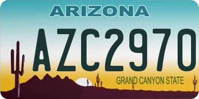 AZ license plate AZC2970