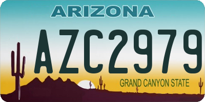 AZ license plate AZC2979