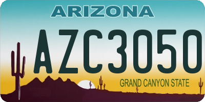 AZ license plate AZC3050