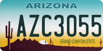 AZ license plate AZC3055