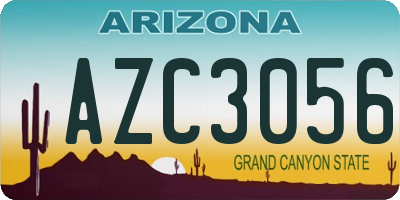 AZ license plate AZC3056