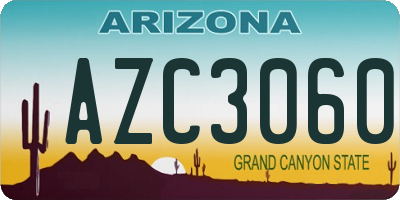 AZ license plate AZC3060
