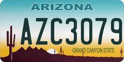 AZ license plate AZC3079