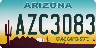 AZ license plate AZC3083