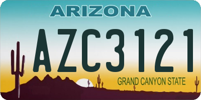 AZ license plate AZC3121