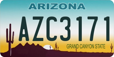 AZ license plate AZC3171