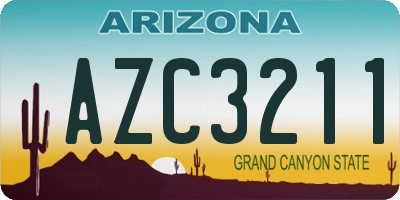 AZ license plate AZC3211