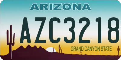 AZ license plate AZC3218