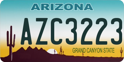 AZ license plate AZC3223