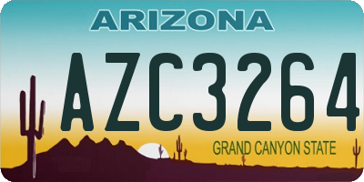 AZ license plate AZC3264