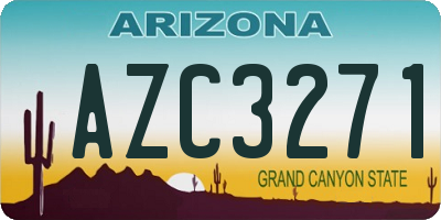 AZ license plate AZC3271
