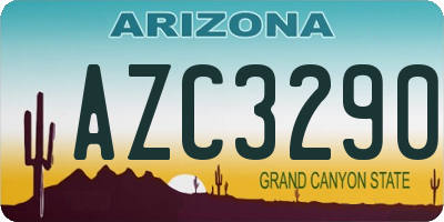 AZ license plate AZC3290