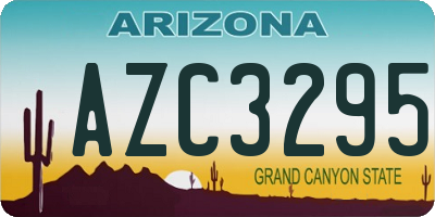AZ license plate AZC3295