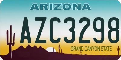 AZ license plate AZC3298
