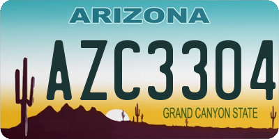 AZ license plate AZC3304