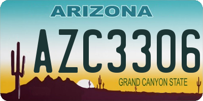 AZ license plate AZC3306