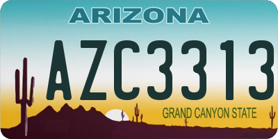 AZ license plate AZC3313