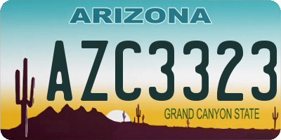 AZ license plate AZC3323