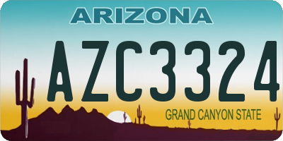 AZ license plate AZC3324