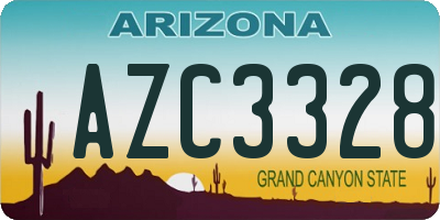 AZ license plate AZC3328