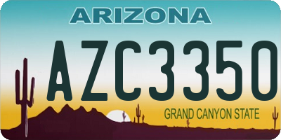 AZ license plate AZC3350