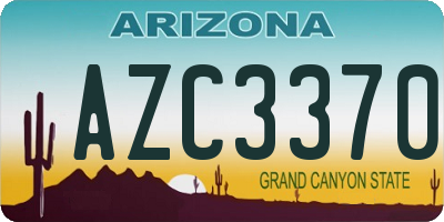 AZ license plate AZC3370