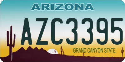 AZ license plate AZC3395