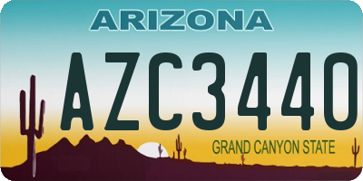 AZ license plate AZC3440