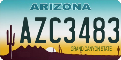 AZ license plate AZC3483