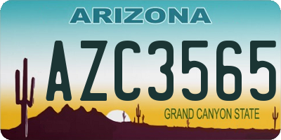 AZ license plate AZC3565