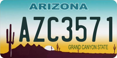 AZ license plate AZC3571