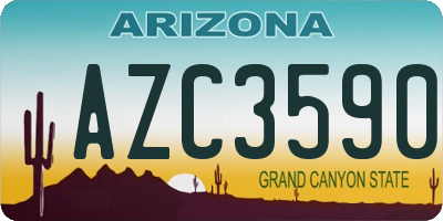 AZ license plate AZC3590