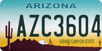 AZ license plate AZC3604