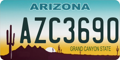 AZ license plate AZC3690