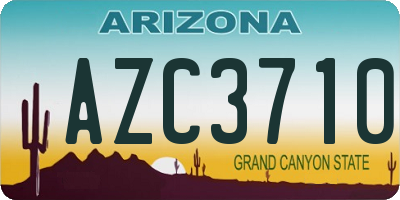AZ license plate AZC3710