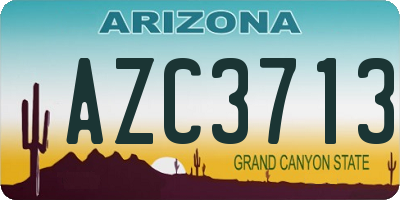 AZ license plate AZC3713